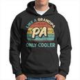 Mens Pa Like A Grandpa Only Cooler Vintage Dad Fathers Day Hoodie