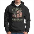 Mens Proud Im Stepdad And A Veteran Nothing Scares Me Stepfather Hoodie