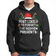 Most Likely To Forget The Hidden Presents Christmas Family Men Hoodie Graphic Print Hooded Sweatshirt