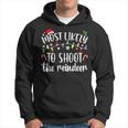 Most Likely To Shoot To Reindeer Christmas Family Matching V2 Men Hoodie Graphic Print Hooded Sweatshirt