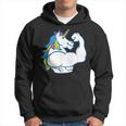 Muscular Unicorn Funny Magical Fitness Bodybuilder Dad Hoodie