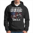 My Favorite Soldier Calls Me Uncle Army Veteran Men Hoodie Graphic Print Hooded Sweatshirt