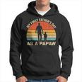 My First Fathers Day As A Papaw New Grandpa Fathers Day Hoodie