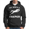 My Sons A Keeper For Soccer Moms And Dads Men Hoodie Graphic Print Hooded Sweatshirt