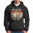 Never Forget Pluto Retro Nerdy Astronomy Space Science Hoodie