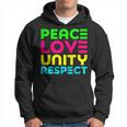 Peace Love Unity Respect - Plur Edm Rave Festival Raver Hoodie