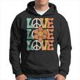 Peace Sign Love 60S 70S Costume 70 Theme Party Groovy Hippie Hoodie