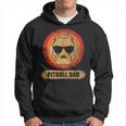 Pitbull Dad Dog With Sunglasses Pit Bull Father & Dog Lovers Hoodie