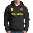 Portugal Soccer Jersey Number Two Portuguese Futbol Flag Fan Men Hoodie