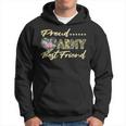 Proud Army Best Friend - Us Flag Dog Tag Heart Military Gift Hoodie