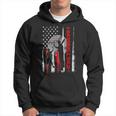 Proud Baseball Dad American Flag Fathers Day Hoodie