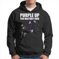 Purple Up For Military Kids Child Dandelion Month Military Hoodie