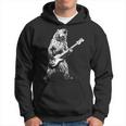 Retro Bear Playing Bass Guitar Bear Guitarist Music Lovers Hoodie