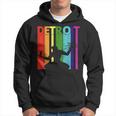 Retro Detroit Lgbtq Detroit Skyline Motown Pride Men Hoodie