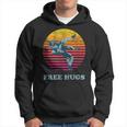 Retro Vintage Faded Cracked 70 80S Style Free Hugs Wrestling Hoodie