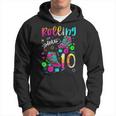 Rolling Into 10Th Birthday Leopard Roller Skates 10 Yrs Old Hoodie