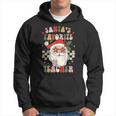 Santas Favorite Teacher Groovy Retro Christmas 70S 80S Xmas Men Hoodie Graphic Print Hooded Sweatshirt
