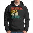 Secretary Hero Myth Legend Retro Vintage Sekretär Hoodie