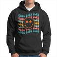 Smile Face Cool Dads Club Retro Groovy Fathers Day Hippie Hoodie