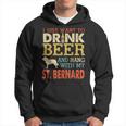 St Bernard Dad Drink Beer Hang With Dog Funny Men Vintage Hoodie