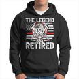 The Legend Has Retired Fireman American Flag Usa Firefighter Hoodie