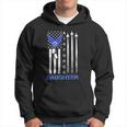 Us Air Force With Us Flag For Daughter Of Usaf - Veteran Men Hoodie Graphic Print Hooded Sweatshirt