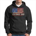 Vintage Air Force Dad American Flag Veteran Gift Hoodie