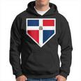 Vintage Baseball Home Plate With Dominican Republic Flag Hoodie