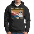 Vintage Best Shih Tzu Dad Ever Fist Bump Dog Fathers Day Gift For Mens Hoodie