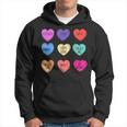 Vintage Candy Anti Valentine Conversation Hearts Sarcasm Fun Men Hoodie Graphic Print Hooded Sweatshirt