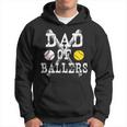 Vintage Dad Of BallersFunny Baseball Softball Lover Hoodie