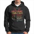 Vintage Mechanic Hourly Rate Costume Labor Rates Gift Men Hoodie
