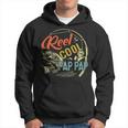Vintage Reel Cool Pap Pap Fathers Day Fishing Fisher  Hoodie
