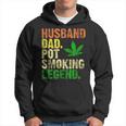 Vintage Retro Husband Dad Pot Smoking Weed Legend Gift Hoodie