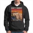 Vintage Sunset Dont Worry Be Capy Funny Capybara Hoodie