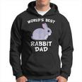 Worlds Best Rabbit Dad Bunny Owner Gift For Mens Hoodie