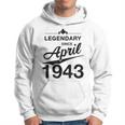 80 Geburtstag 80 Jahre Alt Legendär Seit April 1943 V6 Hoodie