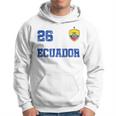 Ecuador Soccer Jersey Number Twenty-Six Ecuadorian Flag Fan Men Hoodie