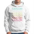 First Name Taylor Girl Retro Personalized Groovy 80S Vintage Hoodie