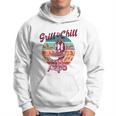 Grill And Chill Vacation Retro Sunset Hoodie