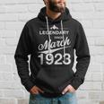 100 Geburtstag 100 Jahre Alt Legendär Seit März 1923 V4 Hoodie Geschenke für Ihn