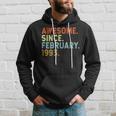 30 Years Old Awesome Since February 1993 30Th Birthday Hoodie Gifts for Him