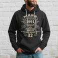 32 Geburtstag Geschenk Mann Mythos Legende März 1991 Hoodie Geschenke für Ihn