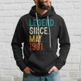 42 Year Old Legend Since May 1981 42Nd Birthday Hoodie Gifts for Him