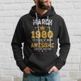 43 Years Old Gifts Vintage March 1980 43Rd Birthday Hoodie Gifts for Him