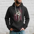 American Flag Pitcher Baseball Apparel - Baseball Hoodie Gifts for Him