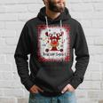 Bleached Teacher Squad Reindeer Funny Teacher Christmas Xmas V28 Men Hoodie Graphic Print Hooded Sweatshirt Gifts for Him