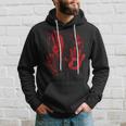 Blood Hands Splatters Red Bloody Handprints Zombie Outbreak Men Hoodie Graphic Print Hooded Sweatshirt Gifts for Him