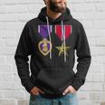 Bronze Star And Purple Heart Medal Military Personnel Award Hoodie Gifts for Him