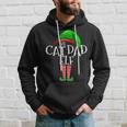 Cat Dad Elf Group Matching Family Christmas Gift Daddy Men Men Hoodie Graphic Print Hooded Sweatshirt Gifts for Him
